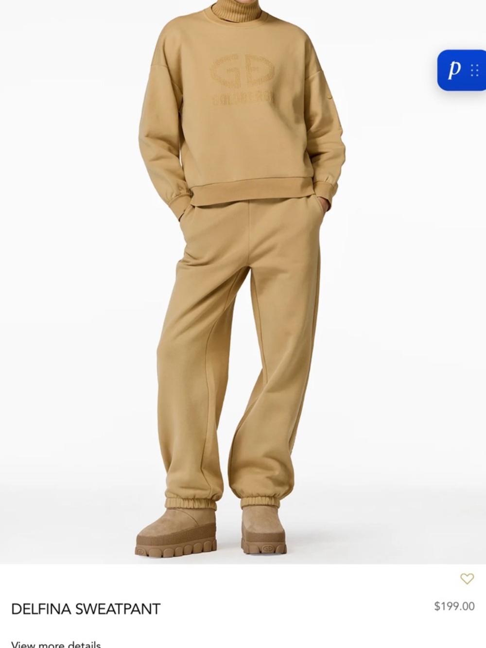 Goldbergh Delfina Women’s Sweatpant in “brown” incredible material. Size xs